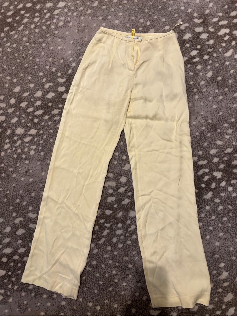 Christopher Esber Light Yellow Wide Leg Trousers